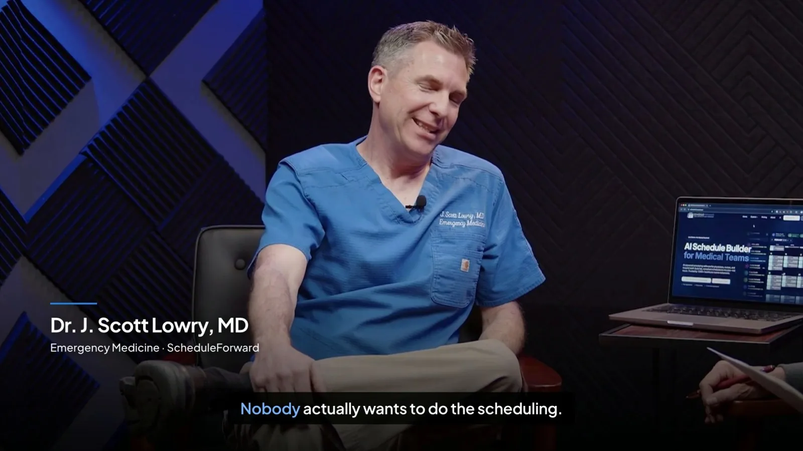 Dr. J. Scott Lowry speaking about why ScheduleForward was built